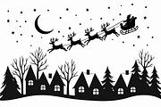 Christmas Night Silhouette Set, an Illustration by BIPLOB EXPERT (Thumbnail 8 of 21)