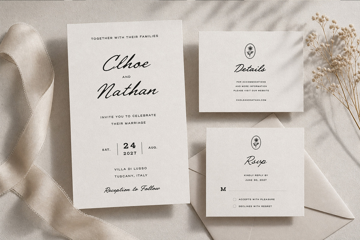 Still Romantic - Font Trio, a Script Font by Davide Bassu (Photo 3 of 14)
