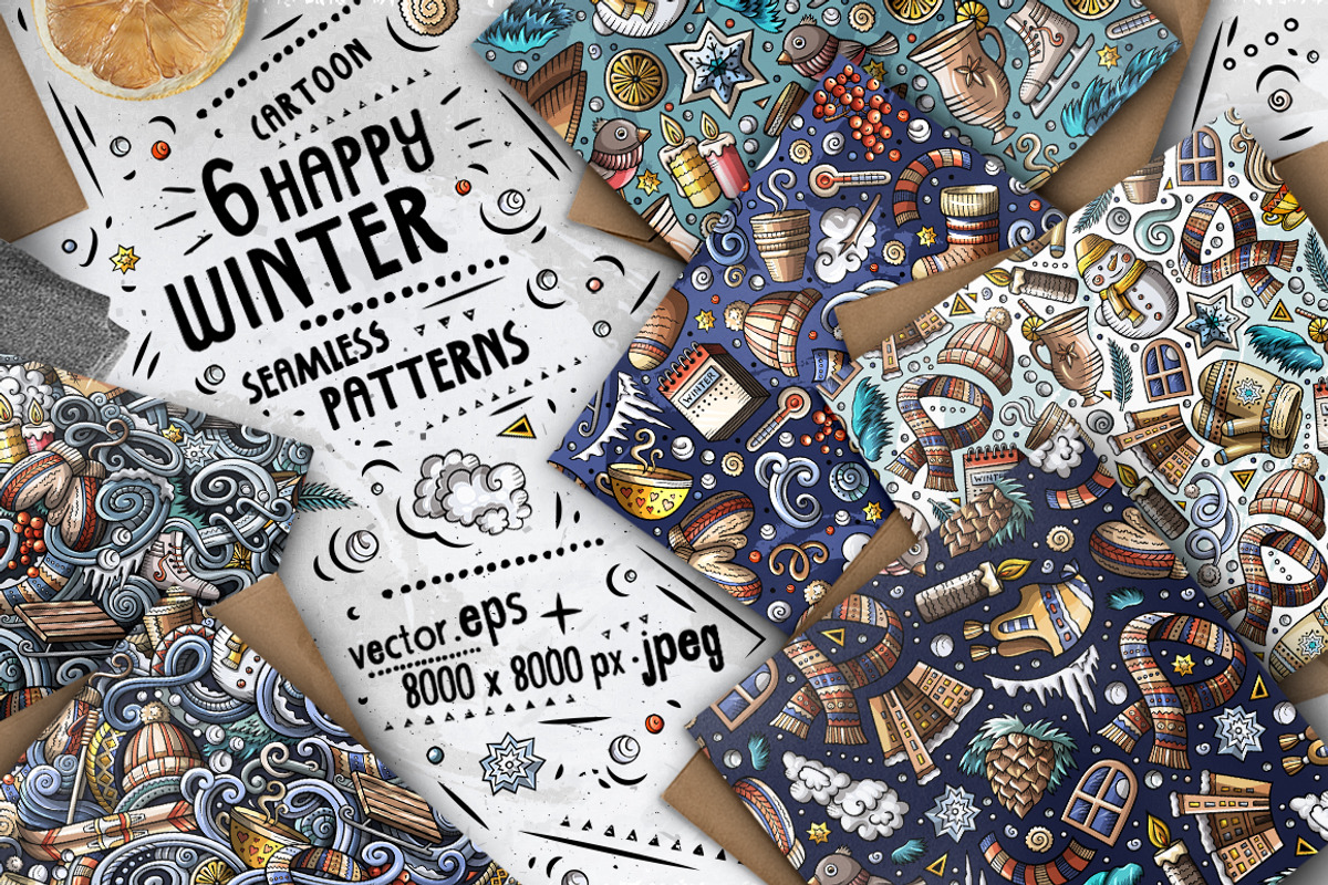Winter Doodle Big Pack, a Decorative Illustration by BALABOLKA (Photo 7 of 12)