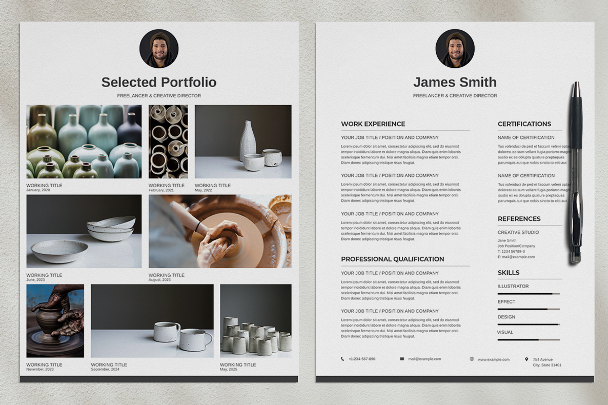 Art Director CV, Resume, Portfolio, a Stationery Template by Boris Cupac (Photo 1 of 4)
