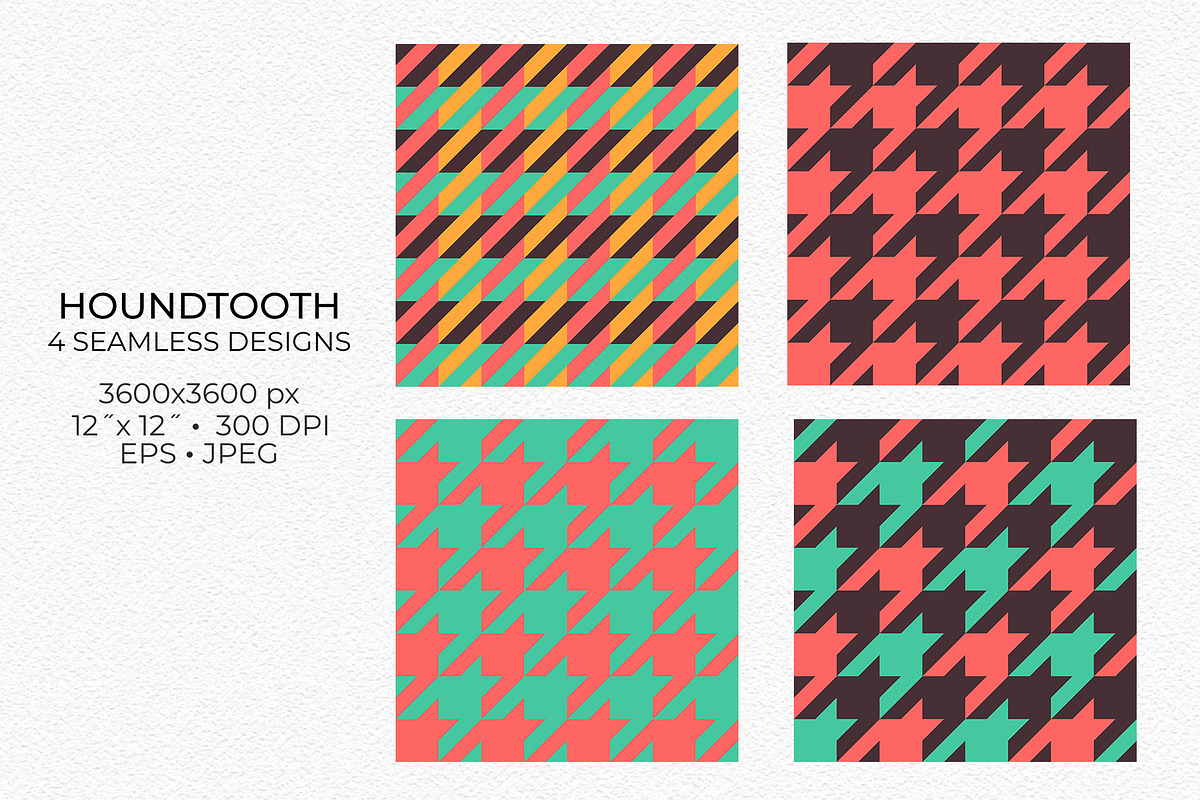 Pink Houndstooth Patterns, a Pattern Graphic by Rose Design (Photo 5 of 5)