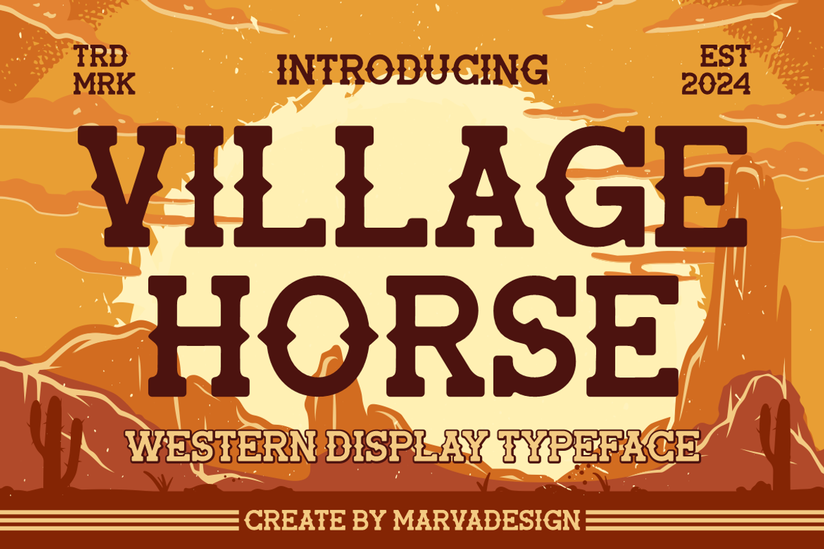 Village Horse - Western Display, a Serif Font by Marvadesign (Photo 1 of 7)
