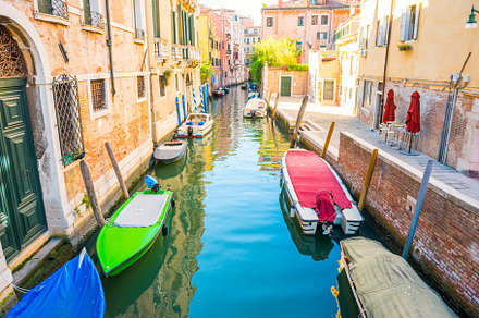 Morning in Venice street with canal, an Architecture Photo by Vapi