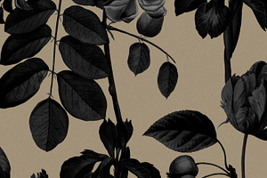 Dark Bloom Elegant Floral Pattern