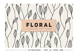 Floral Seamless Patterns Bundle