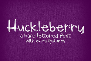 Huckleberry Hand-lettered Font