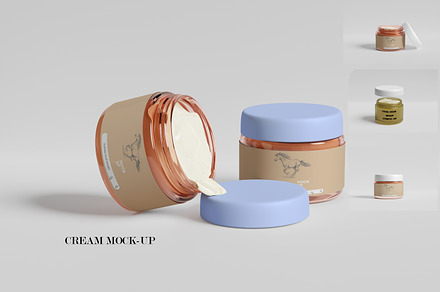 Cosmetic Jar Mockup, a Packaging Mockup by kebunmockup