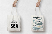 WHALES & another ocean creatures, an Animal Illustration by Alina Mubarak (Thumbnail 8 of 12)