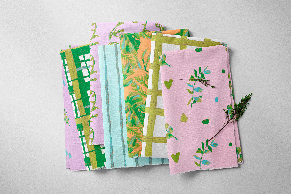 Crayon Botanical Seamless Patterns, a Pattern Graphic by Lucyinyourheart (Photo 7 of 10)