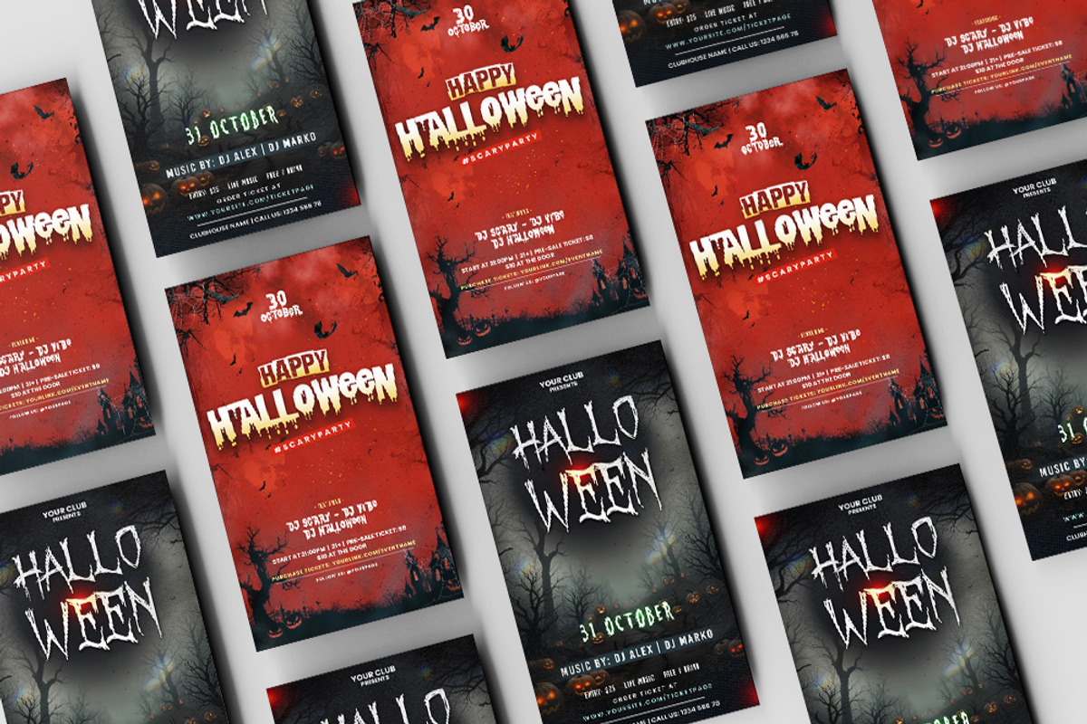 2 Halloween Instagram Flyers (PSD), a Social Media Template by PixelsDesign (Photo 3 of 3)