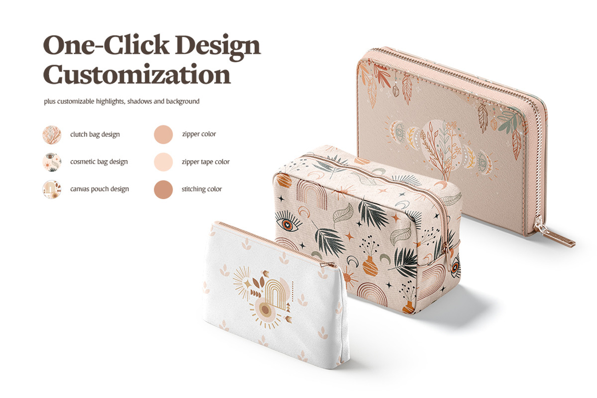 Cosmetic Handbag Mockups, a Merchandise Mockup by rebrandy (Photo 3 of 11)