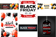 Black Friday Sale Banners, a Decorative Illustration by TAlex (Thumbnail 1 of 6)