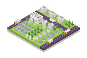 Solar farm power plant with solar ce, an Illustration by Mark1987