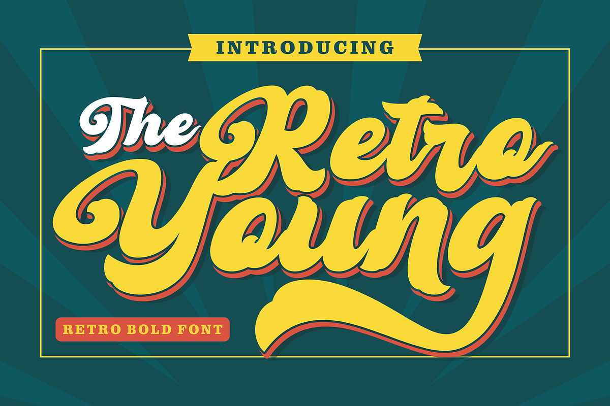 Retro Young - Vintage Bold Font, a Script Font by figuree studio (Photo 1 of 10)