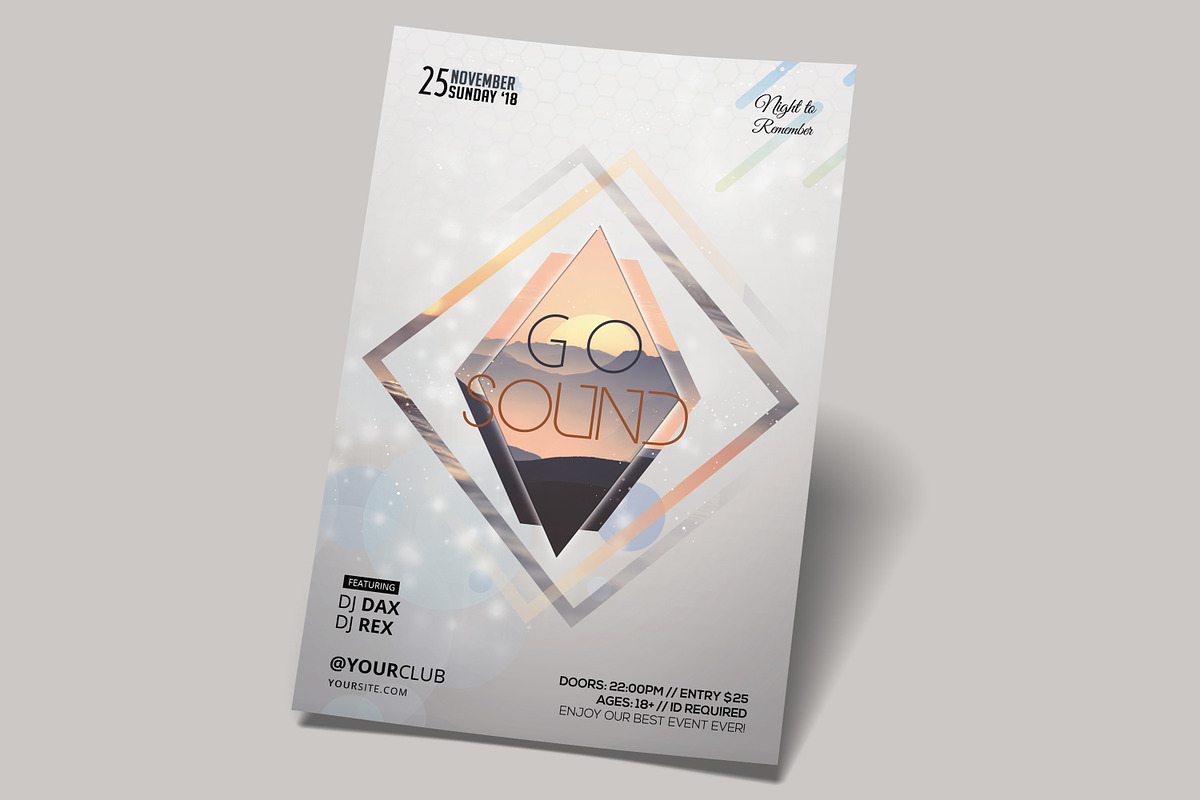 Go Sound PSD Flyer Template, a Flyer Template by Naim Selmani (Photo 2 of 3)