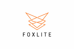 Fox Head Abstract Geometric Logo, a Branding & Logo Template by Signatoro