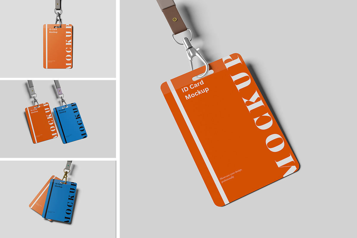 ID Card Mockup, an Advertising Mockup by Getdesign (Photo 1 of 5)