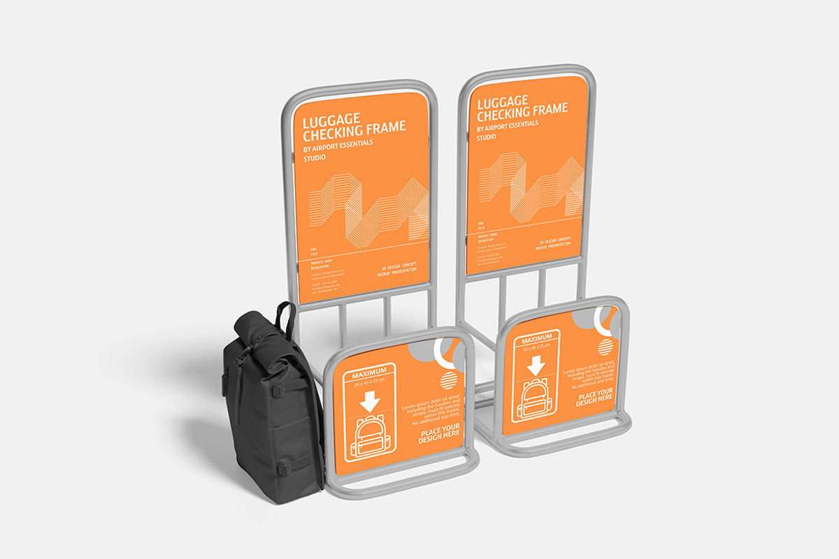 Luggage Checking Frame Mockup, a Product Mockup by MrLetters (Photo 2 of 5)