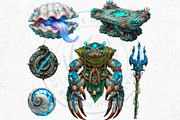 Legends of the Deep Cliparts, a Person Illustration by ThatsDesignArt (Thumbnail 8 of 15)