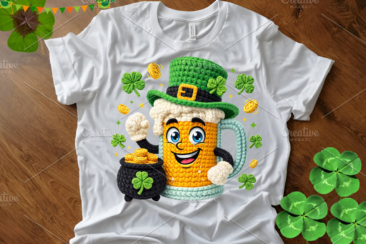 St. Patrick’s Day Crochet Beer Mug, an Illustration by Canvas Craft (Photo 3 of 4)