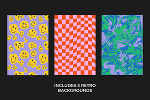 Retro Stickers Pack Elements