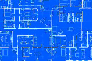 Blueprint House Plan Pattern