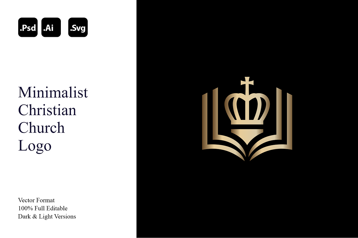 Minimalist Christian Chruch Logo, a Branding & Logo Template by Luxury Logos (Photo 1 of 4)