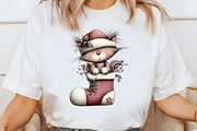 Whimsical Christmas Cat & Dog Clipar, an Illustration by Libby Wishes (Thumbnail 2 of 7)
