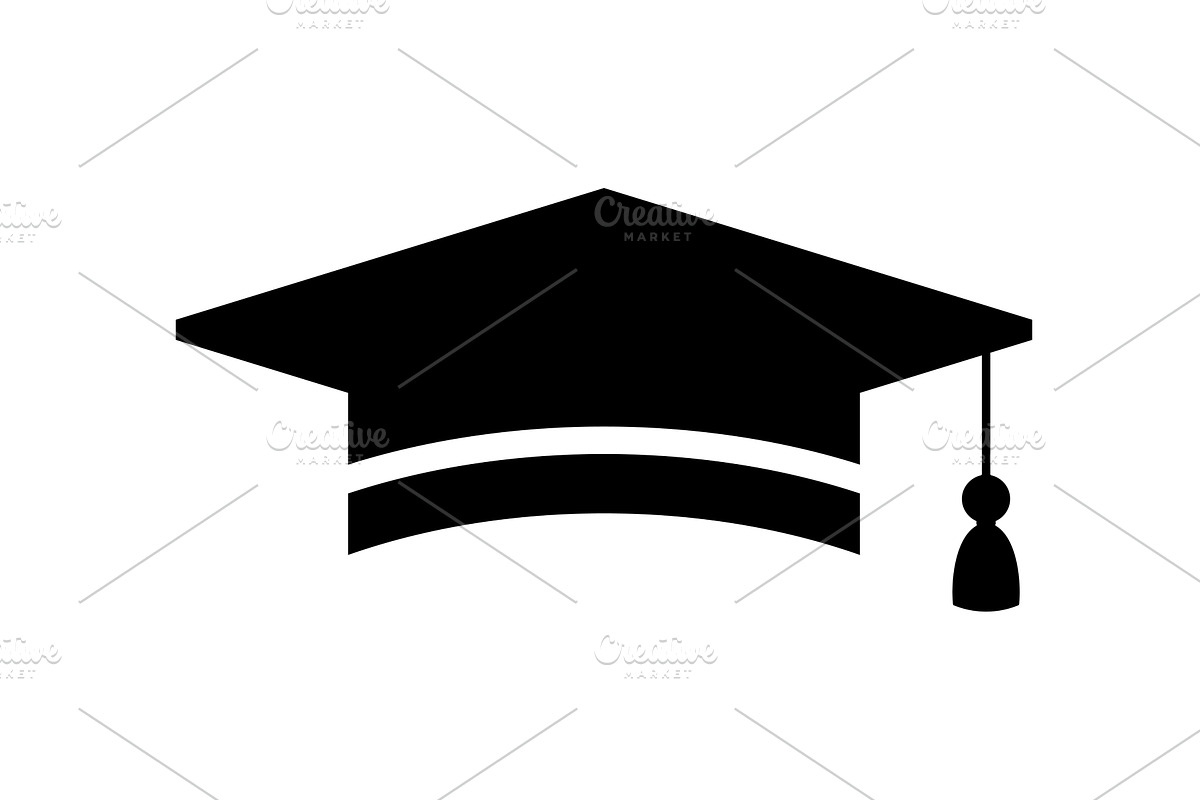 Graduation hat logo icon, an Education Illustration by Quarta