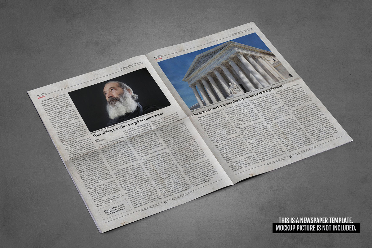 Newspaper Template (12 Pages), a Flyer Template by Newspaper Templates (Photo 3 of 7)