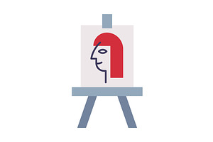 Art Easel, School Supplies, an Illustration by TopVectors