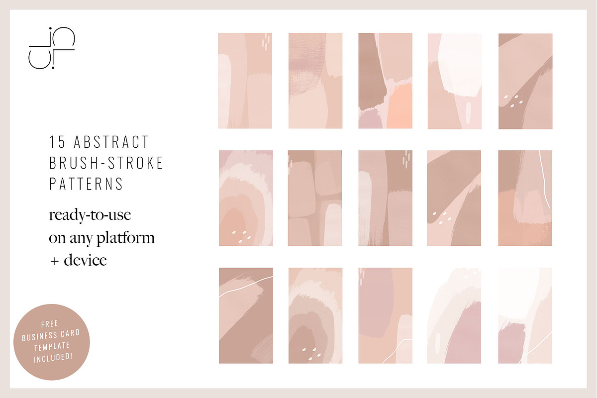 Abstract Brush Stroke Patterns, a Pattern Graphic by Chloe Leonard Studio (Photo 1 of 5)
