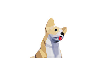 Low Poly Corgi Dog