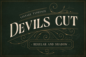 Devils Cut - Vintage Label Typeface