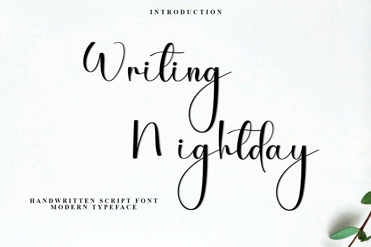 Writing Nightday, a Handwritten Font by FreshTypeINK (Photo 1 of 8)