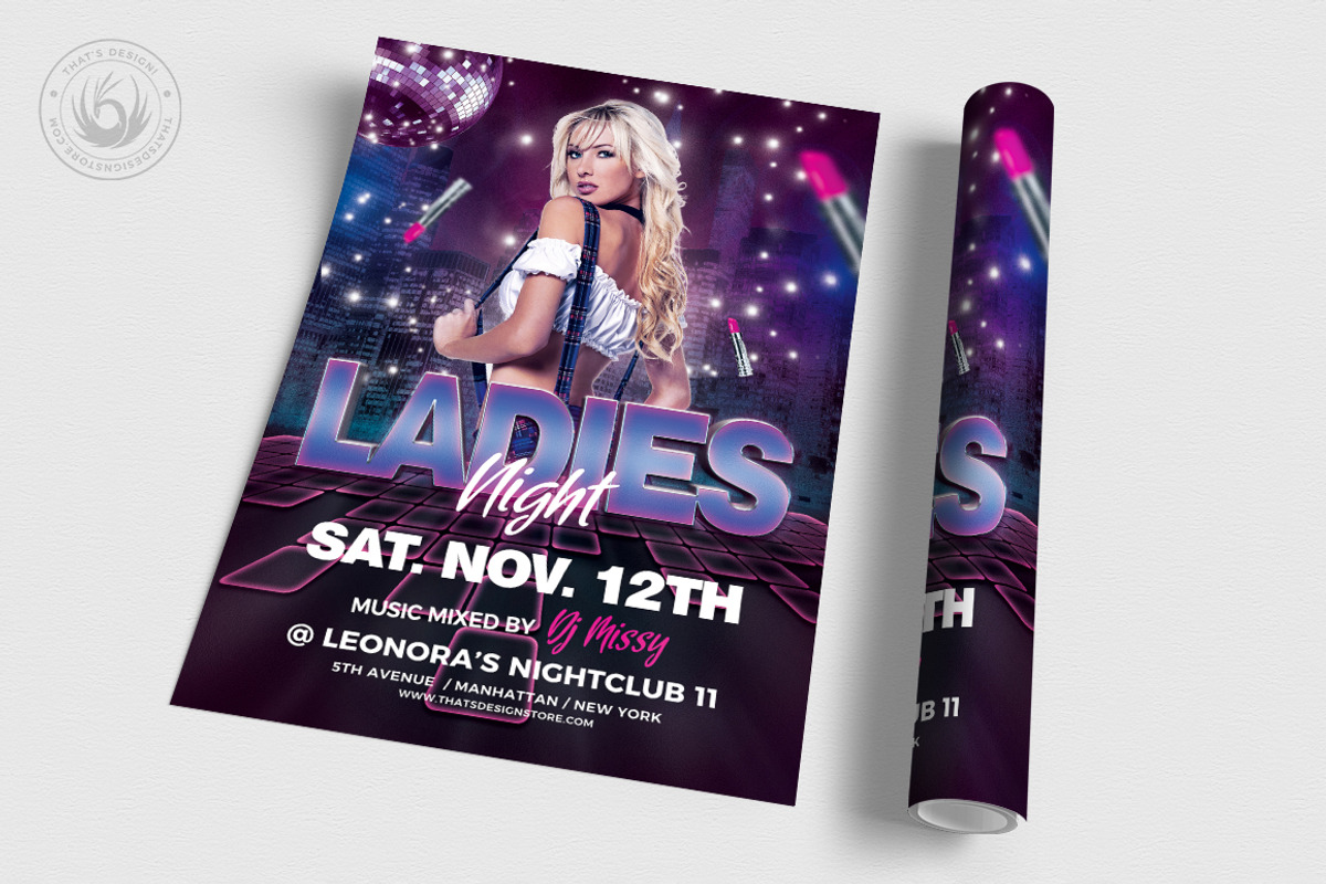Urban Ladies Night Flyer Template preview 3