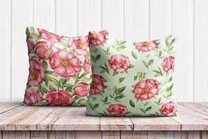 Peonies Seamless Patterns