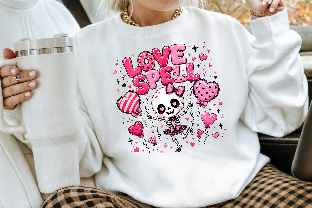 Pink Skeleton Halloween PNG, a Seasonal Illustration by Creative Art (Photo 3 of 3)