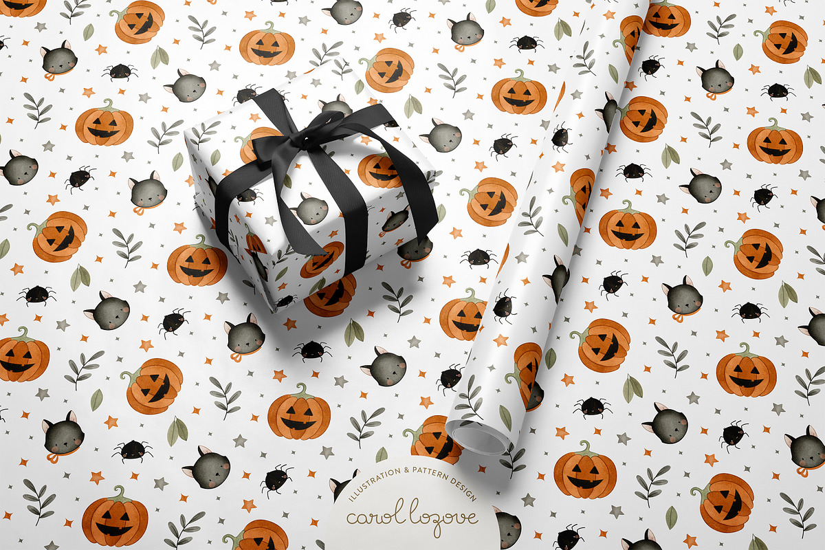 Watercolor Cute Halloween Set, a Decorative Illustration by Carol Lozove (Photo 20 of 26)