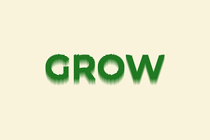 Grow layered wavy font style., a Layer Style Add-On by Design Store