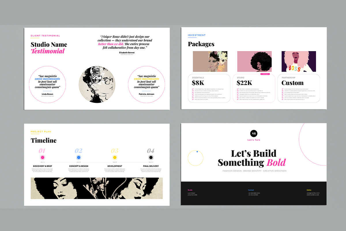 Fashion Studio Pitch Presentation, a Presentation Template by MightyDesign (Photo 4 of 7)