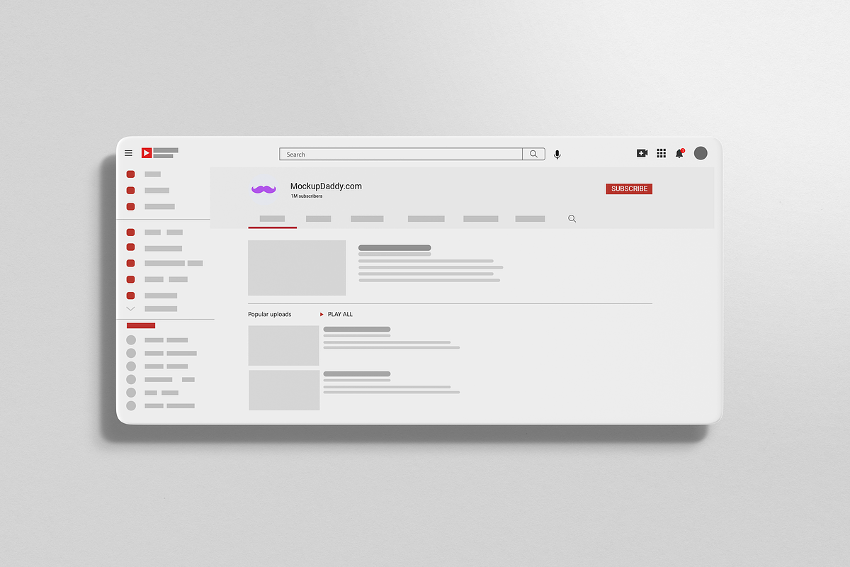 Youtube Mockup, a Product Mockup by Mockupdaddy (Photo 5 of 10)