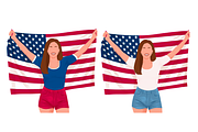 Independence Day Woman Clipart, a Seasonal Illustration by Made bynath (Thumbnail 2 of 5)