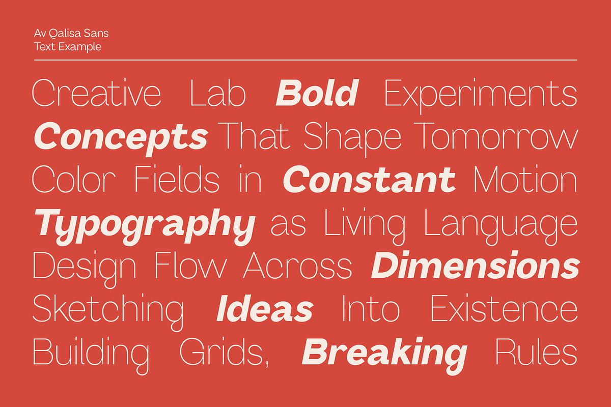 Qalisa - Modern sans, a Sans Serif Font by Uncarving (Photo 8 of 20)