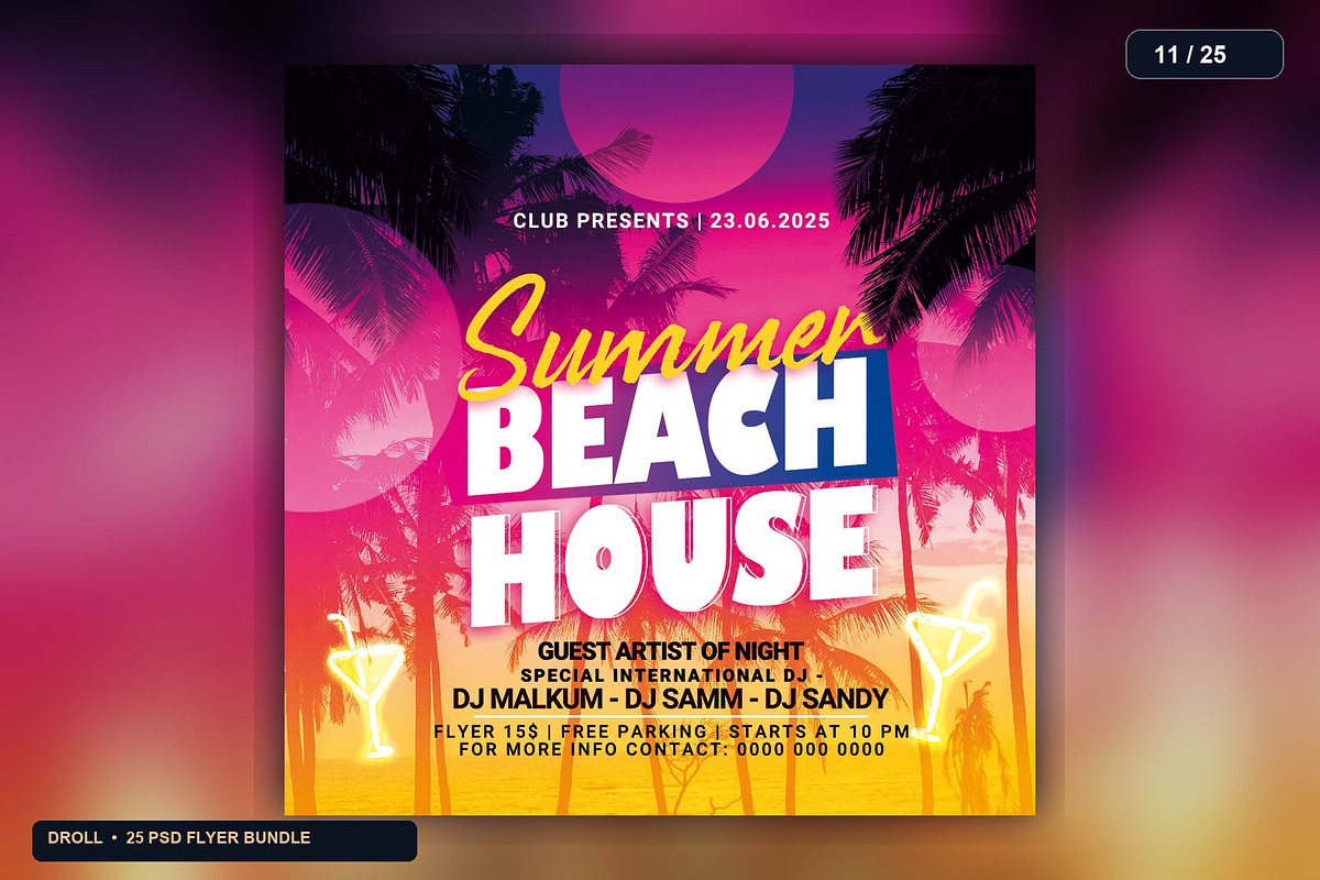 25 Nightclub Party Flyer PSD Bundle, a Flyer Template by Flyer Arts (Photo 14 of 29)