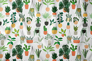 House plants Illustrations & Pattern, a Pattern Graphic by Blue Lela Design (Thumbnail 3 of 9)