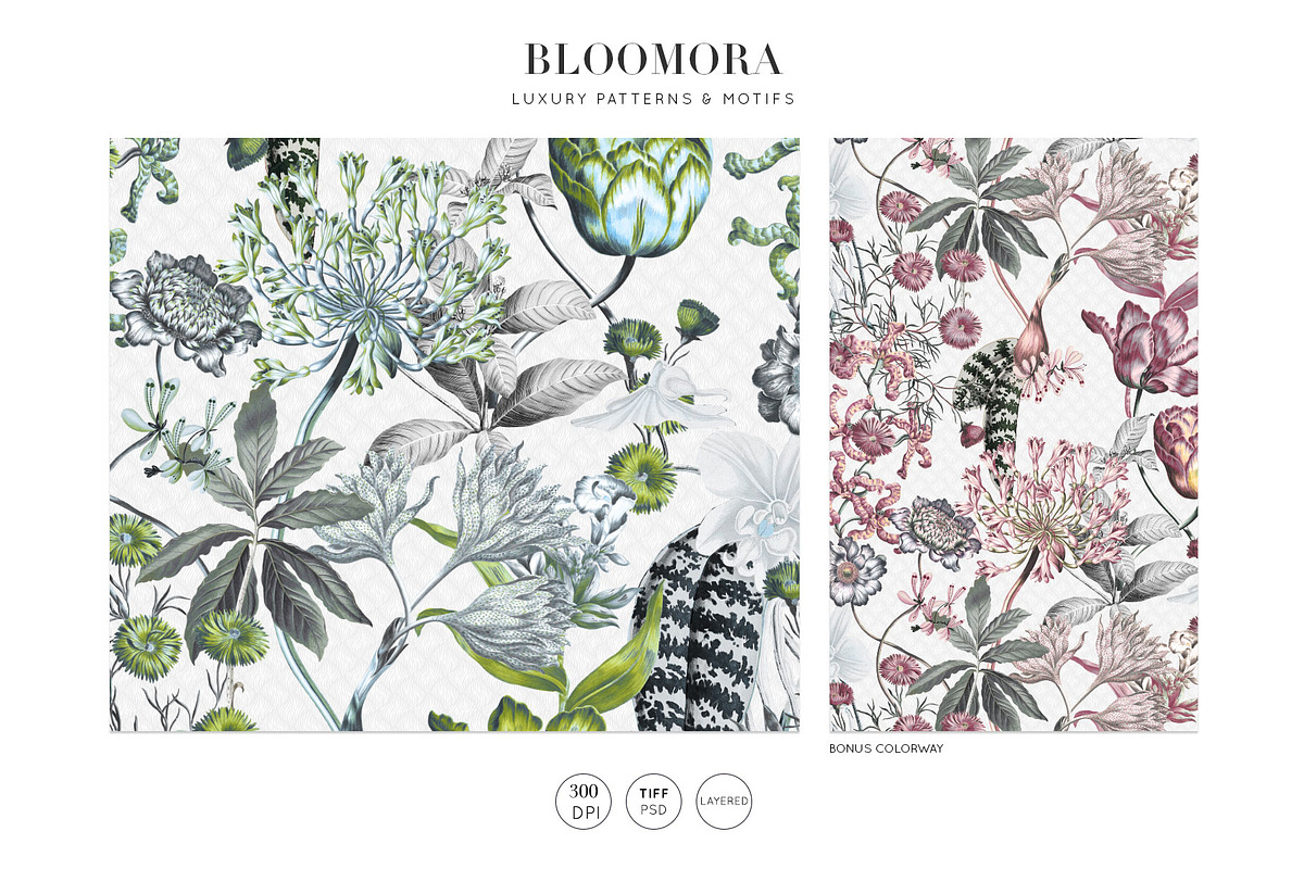 Bloomora luxury Floral Prints & More, a Pattern Graphic by Pink Linen (Photo 2 of 11)