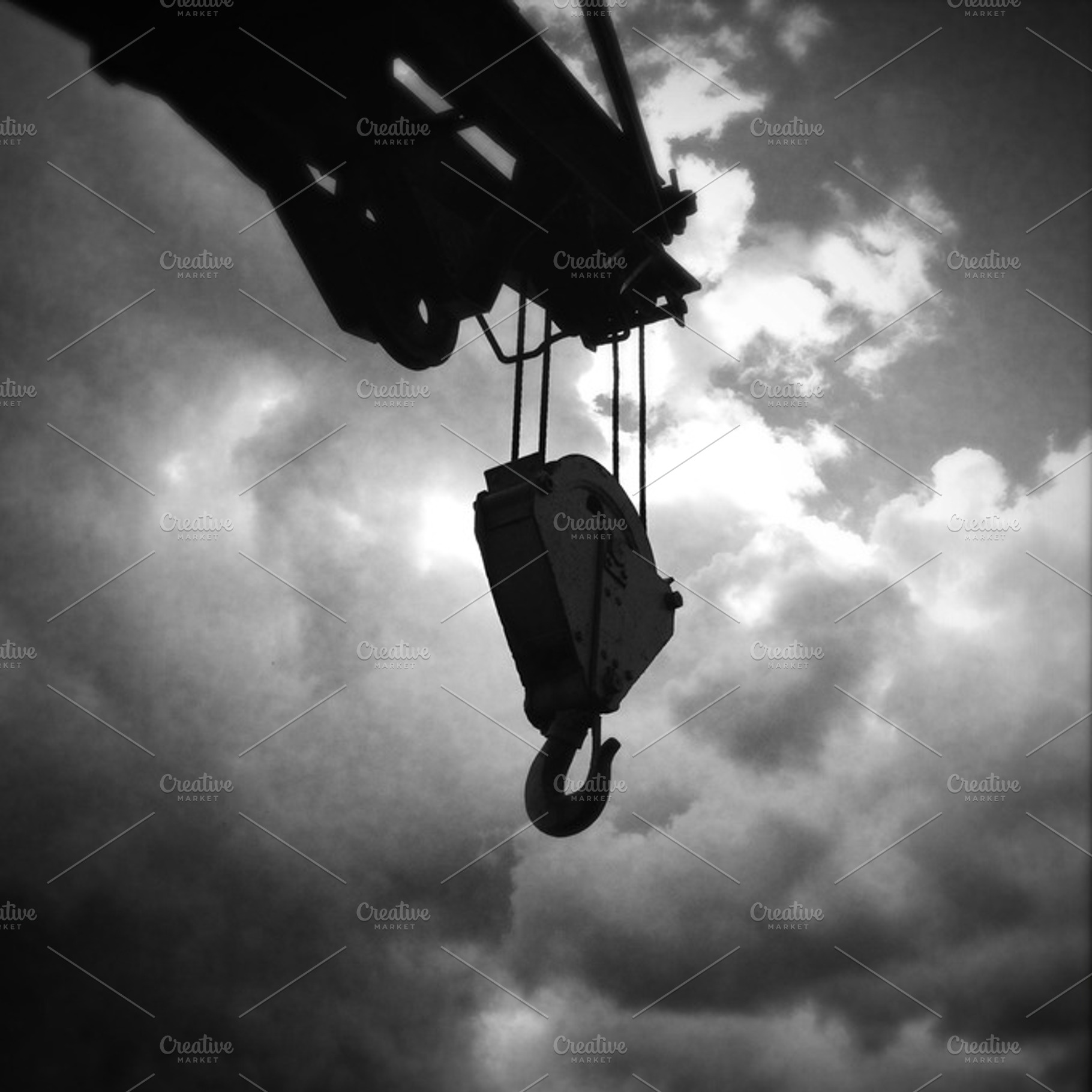 Crane In Clouds