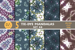 Tie Dye Mandalas Set 48