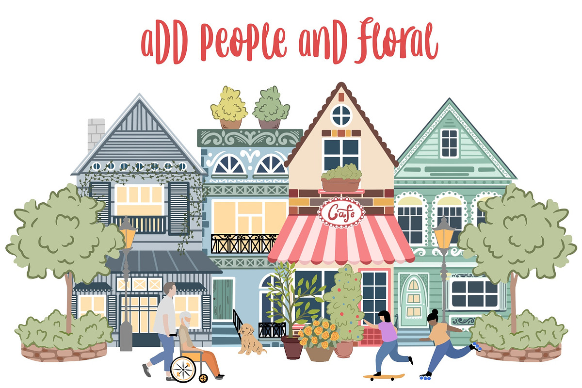 Seasonal Town Creator Bundle -60%OFF, a Decorative Illustration by Alina Sh (Photo 12 of 22)